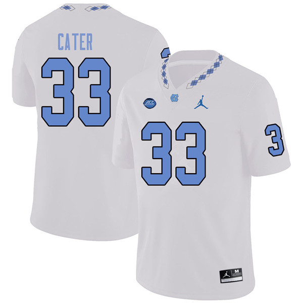 Jordan Brand Men #33 Allen Cater North Carolina Tar Heels College Football Jerseys Sale-White